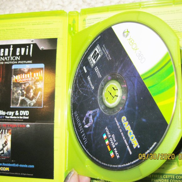 Resident Evil 6 (Microsoft Xbox 360, 2012) 2 disc - Picture 2 of 2
